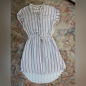 Japna Red and Blue Striped Garment